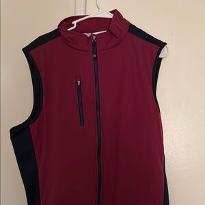 Peter Millar Navy and Burgundy Sleeveless Vest
